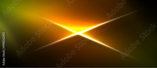Bright starburst dominates center. Warm colors blend into dark background. Gradient effect creates dramatic visual impact.