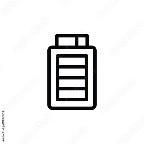 Battery icon energy symbol power logo.