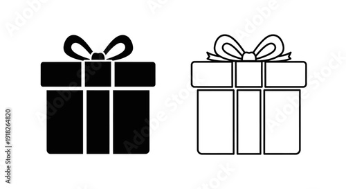 Gift boxes with ribbon and bow illustration for holiday and celebration design Vector
