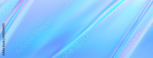 Blue pink abstract background with hologram texture. Gradation color aurora. Holographic neon foil bg. Blurry fluid effect backdrop. Vector illustration for modern template, card, mockup