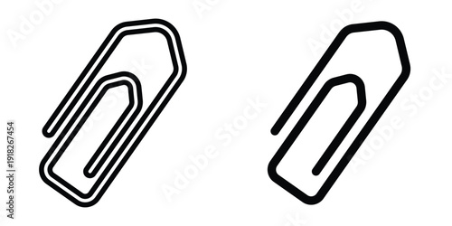 Attachment clip icon set different style collection for web Ui. EPS10