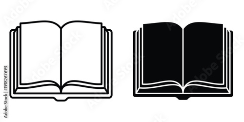 Book icon set different style collection for web Ui. EPS10