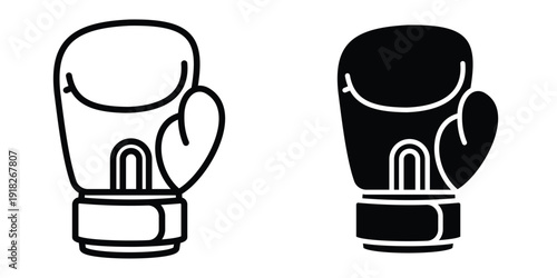 Boxing glove icon set different style collection for web Ui. EPS10