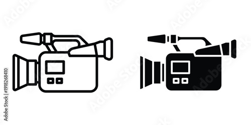 Camcorder icon set different style collection for web Ui. EPS10