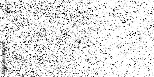 Abstract Black and White Distressed Spray Grain Overlay with Scattered Speckles, Dusty Debris, Weathered Drips, and Rough Powder Texture for Modern Grunge Design. 