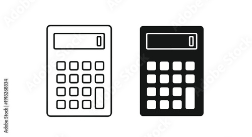 Two simple calculator icons in black and white on a plain white background.
