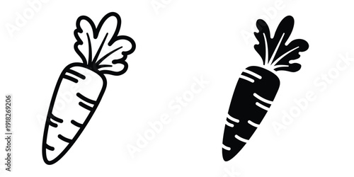 Carrot icon set different style collection for web Ui. EPS10