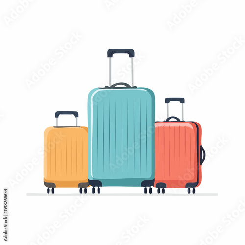 Ensemble de valises rigides colorées pour voyage – bagages modernes