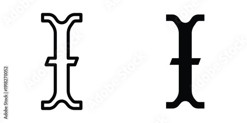 Cursor text icon set different style collection for web Ui. EPS10