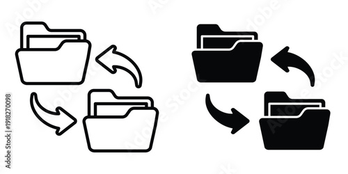 Data transfer icon set different style collection for web Ui. EPS10