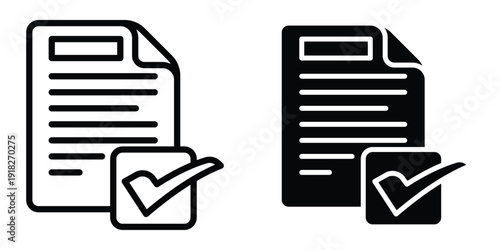 Document accept icon set different style collection for web Ui. EPS10