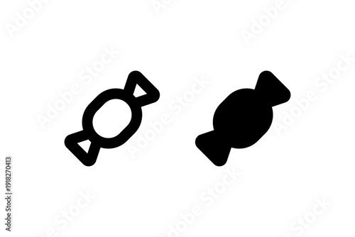 Candy Icon Outline and Solid Vector