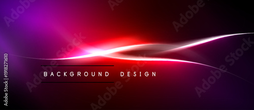 Abstract vibrant background. Red, purple hues blend with flowing lines. Modern design element for digital projects.