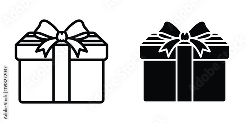 Gifts icon set different style collection for web Ui. EPS10