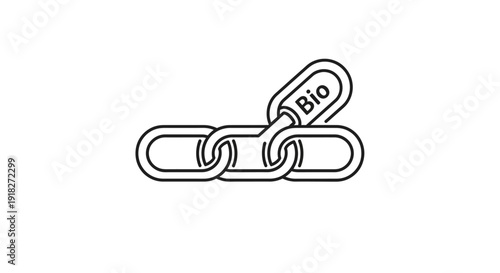 Bio link chain icon symbol.