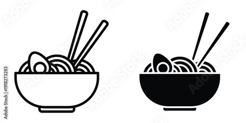 Noodles icon set different style collection for web Ui. EPS10