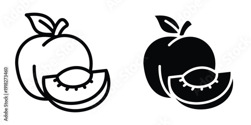 Peach icon set different style collection for web Ui. EPS10