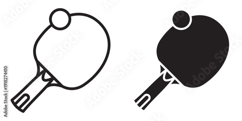 Ping pong icon set different style collection for web Ui. EPS10