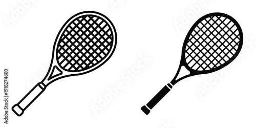 Racquet icon set different style collection for web Ui. EPS10