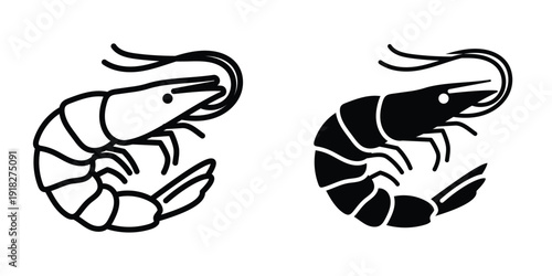 Shrimp icon set different style collection for web Ui. EPS10