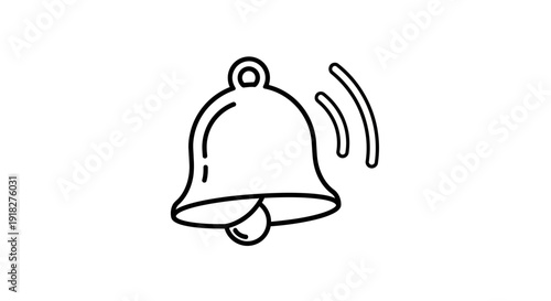 Notification bell icon alert symbol.