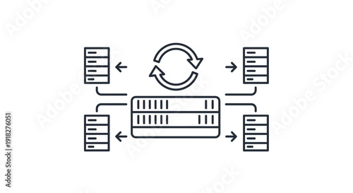 Data synchronization and exchange process.