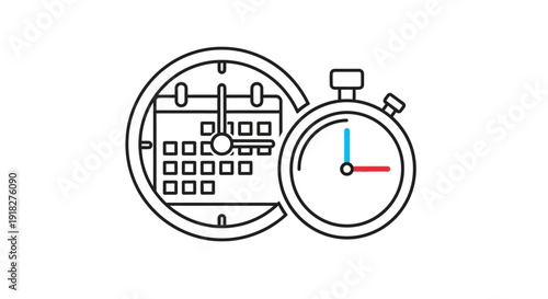 Time Management Calendar Schedule Icon.
