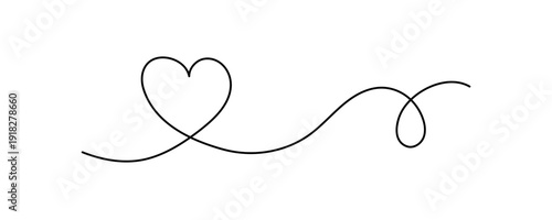 Infinity Love Heart Line Vector Icon
