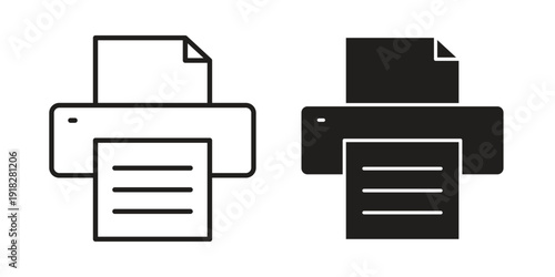 Print icons symbol. vector illustration pack for apps and designs