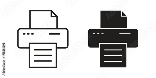 Printer icons symbol. vector illustration pack for apps and designs
