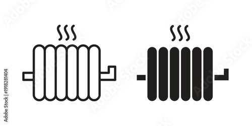 Radiator icons symbol. vector illustration pack for apps and designs