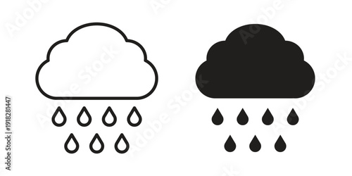 Rain icons symbol. vector illustration pack for apps and designs