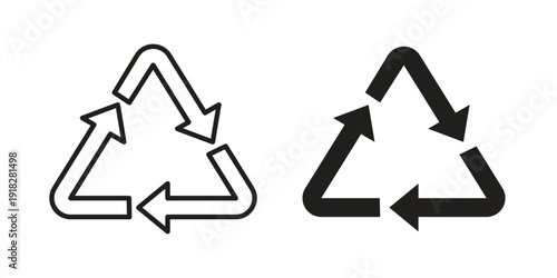 Recycle icons symbol. vector illustration pack for apps and designs