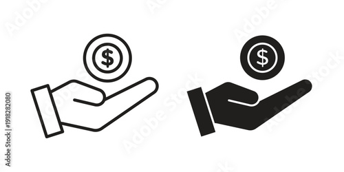 Savings icons symbol. vector illustration pack for apps and designs