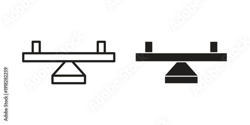 Seesaw icons symbol. vector illustration pack for apps and designs