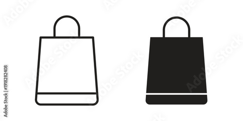 Shopping bag icons symbol. vector illustration pack for apps and designs