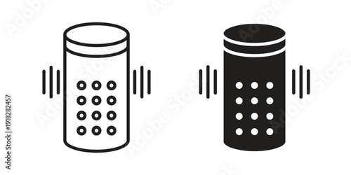 Smart speaker icons symbol. vector illustration pack for apps and designs