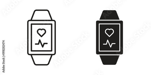 Smartwatch icons symbol. vector illustration pack for apps and designs