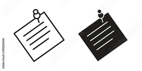 Sticky note icons symbol. vector illustration pack for apps and designs