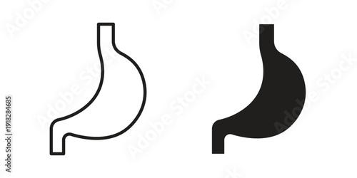Stomach icons symbol. vector illustration pack for apps and designs