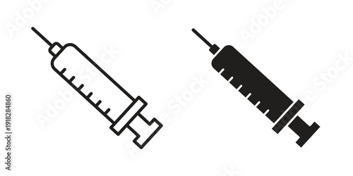 Syringe injection icons symbol. vector illustration pack for apps and designs