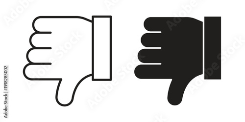 Thumbs down icons symbol. vector illustration pack for apps and designs