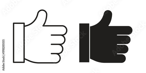 thumbs up icons symbol. vector illustration pack for apps and designs