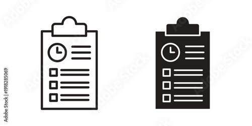 Timesheet icons symbol. vector illustration pack for apps and designs