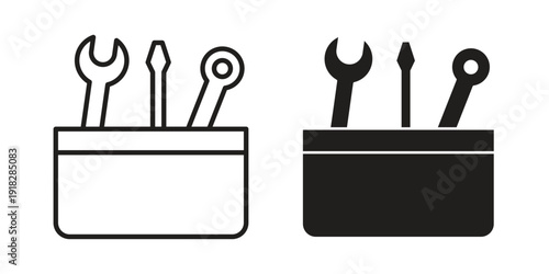 Toolbox icons symbol. vector illustration pack for apps and designs