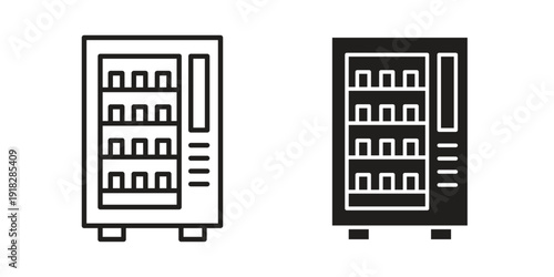 Vending machine icons symbol. vector illustration pack for apps and designs
