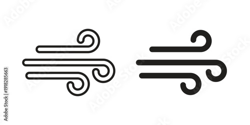 Windy icons symbol. vector illustration pack for apps and designs