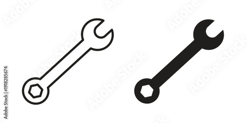 Wrench icons symbol. vector illustration pack for apps and designs