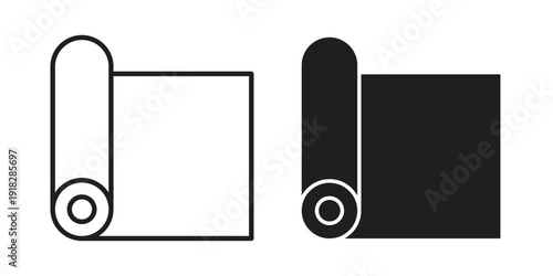 Yoga mat icons symbol. vector illustration pack for apps and designs