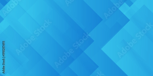 Abstract blue geometric background with overlapping transparent squares and diagonal shapes for corporate tech design